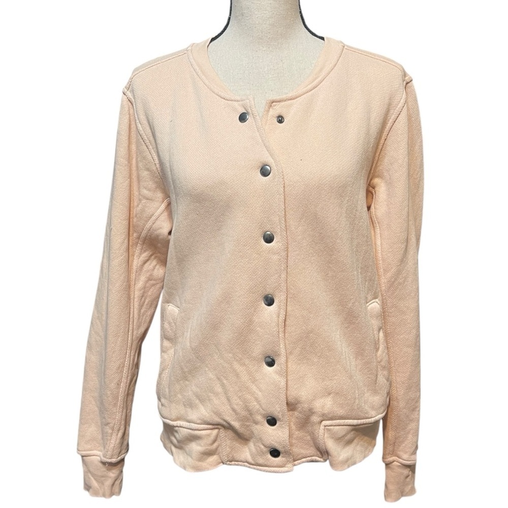 Madewell by Miles Avalon Pink Bombler Sweater Pretty‎ Spring Jacket Small